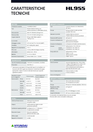 Gumikerekes homlokrakodók Hyundai HL955