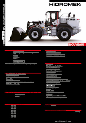 Gumikerekes homlokrakodók Hidromek HMK 635 WL