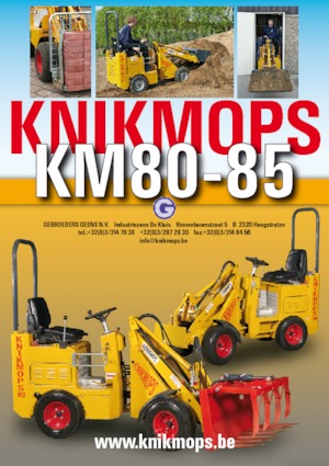 Gumikerekes homlokrakodók Gebr. Geens KM80