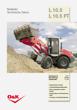 Gumikerekes homlokrakodók O&K L 10.5 FT