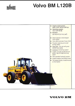 Gumikerekes homlokrakodók Volvo L 120 B