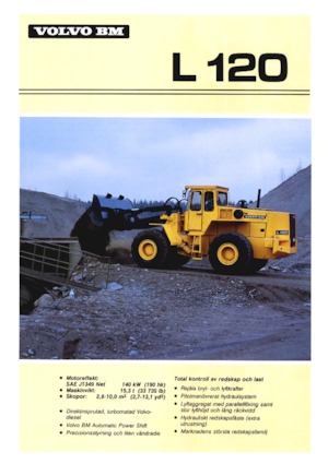 Gumikerekes homlokrakodók Volvo L 120