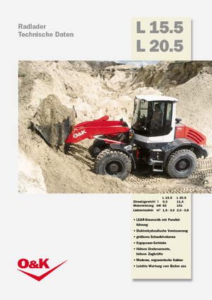 Gumikerekes homlokrakodók O&K L 20.5