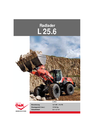 Gumikerekes homlokrakodók O&K L 25.6