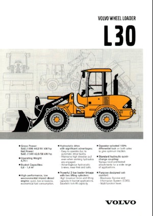 Gumikerekes homlokrakodók Volvo L 30