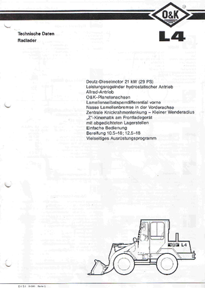 Gumikerekes homlokrakodók O&K L 4 C