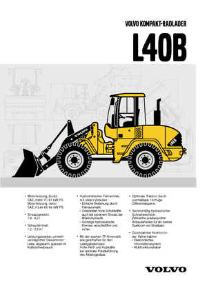 Gumikerekes homlokrakodók Volvo L 40 BTP
