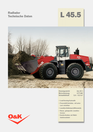 Gumikerekes homlokrakodók O&K L 45.5