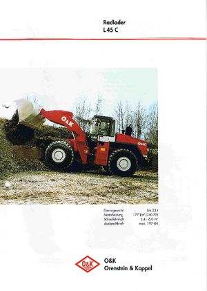 Gumikerekes homlokrakodók O&K L 45 C