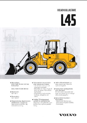 Gumikerekes homlokrakodók Volvo L 45