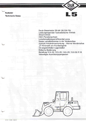 Gumikerekes homlokrakodók O&K L 5 E