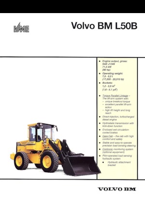 Gumikerekes homlokrakodók Volvo L 50 B