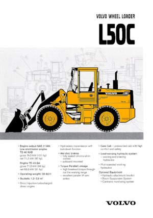 Gumikerekes homlokrakodók Volvo L 50 C