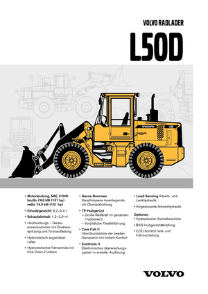 Gumikerekes homlokrakodók Volvo L 50 D