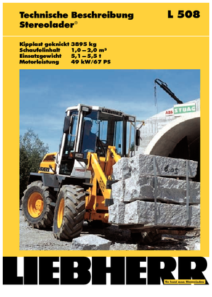 Gumikerekes homlokrakodók Liebherr L 508 P-Stereo