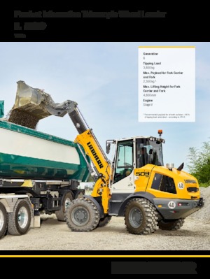 Gumikerekes homlokrakodók Liebherr L 509 Tele