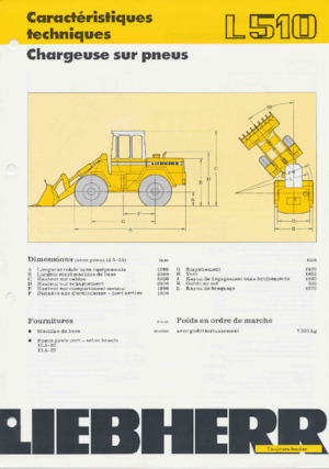 Gumikerekes homlokrakodók Liebherr L 510