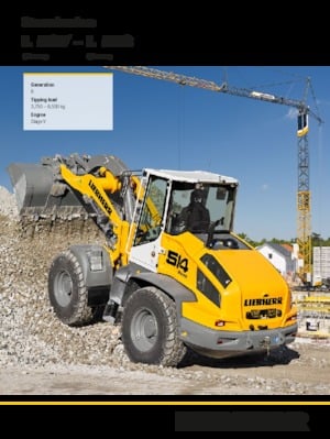Gumikerekes homlokrakodók Liebherr L 514 Stereo
