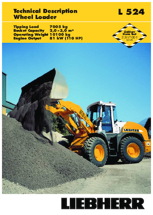 Gumikerekes homlokrakodók Liebherr L 524