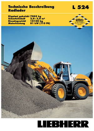 Gumikerekes homlokrakodók Liebherr L 524 Z