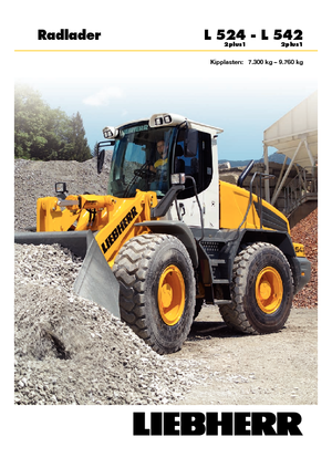 Gumikerekes homlokrakodók Liebherr L 524 P