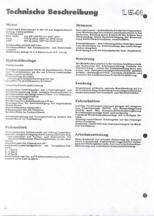 Gumikerekes homlokrakodók Liebherr L 541 B