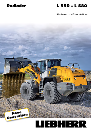 Gumikerekes homlokrakodók Liebherr L 576