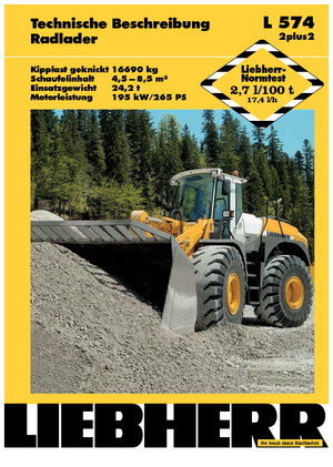 Gumikerekes homlokrakodók Liebherr L 574