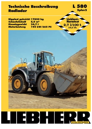 Gumikerekes homlokrakodók Liebherr L 580