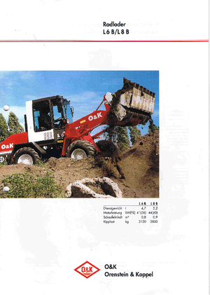 Gumikerekes homlokrakodók O&K L 8 B