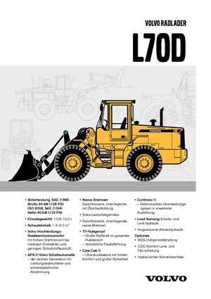Gumikerekes homlokrakodók Volvo L 70 D