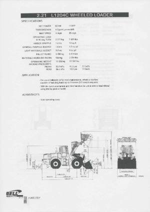 Gumikerekes homlokrakodók Bell L1204C