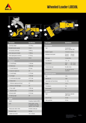 Gumikerekes homlokrakodók SDLG LG938L