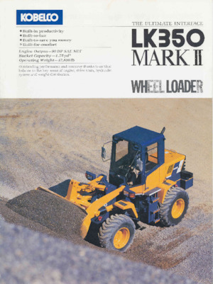 Gumikerekes homlokrakodók Kobelco LK350