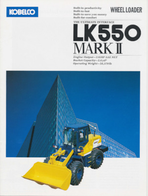 Gumikerekes homlokrakodók Kobelco LK550