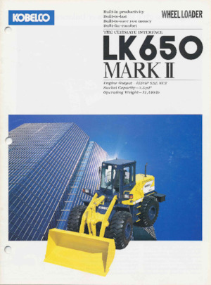 Gumikerekes homlokrakodók Kobelco LK650A