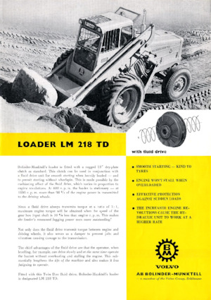 Gumikerekes homlokrakodók Volvo LM218TD