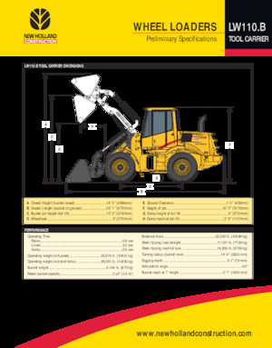 Gumikerekes homlokrakodók New Holland LW110 B TC
