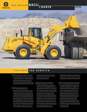 Gumikerekes homlokrakodók New Holland LW190