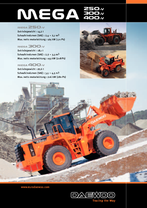 Gumikerekes homlokrakodók Doosan Mega 250 V