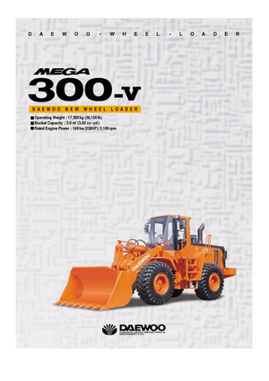 Gumikerekes homlokrakodók Doosan Mega 300 V