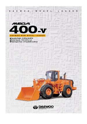 Gumikerekes homlokrakodók Doosan Mega 400 V