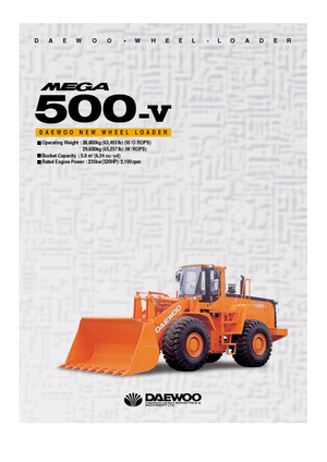 Gumikerekes homlokrakodók Doosan Mega 500 V