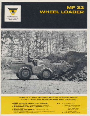 Gumikerekes homlokrakodók Massey Ferguson MF 33