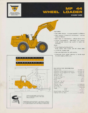 Gumikerekes homlokrakodók Massey Ferguson MF 44