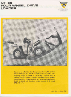 Gumikerekes homlokrakodók Massey Ferguson MF 55
