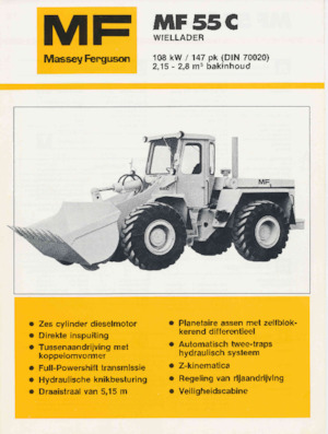 Gumikerekes homlokrakodók Massey Ferguson MF 55C