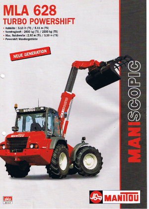 Gumikerekes homlokrakodók Manitou MLA 628 T PS MU