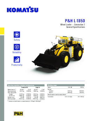 Gumikerekes homlokrakodók Komatsu P&H L-1850