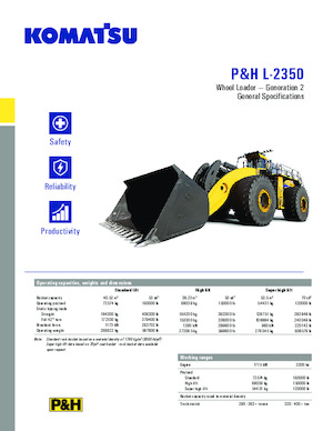Gumikerekes homlokrakodók Komatsu P&H L-2350